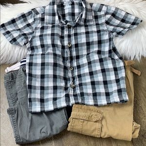 Boys 18 mo Cargo Pant & Plaid Bundle